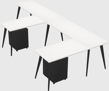 Modern l-shaped office desk