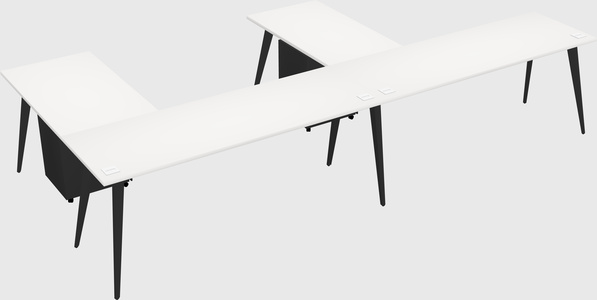 Modern l-shaped office desk
