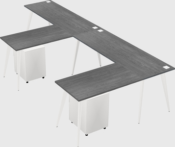 Modern l-shaped office desk