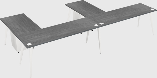 Modern l-shaped office desk