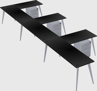 Modern l-shaped office desk