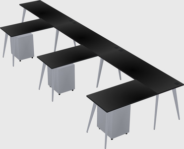Modern l-shaped office desk
