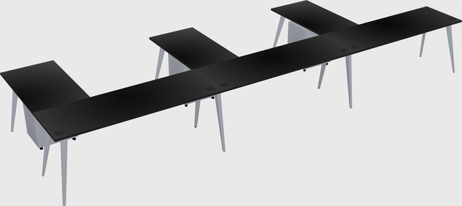 Modern l-shaped office desk