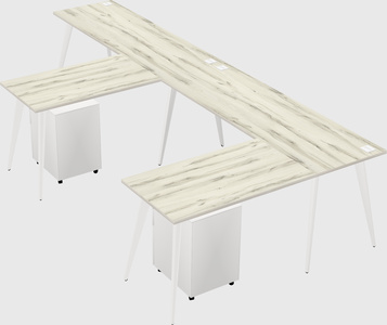 Modern l-shaped office desk