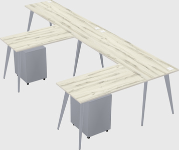 Modern l-shaped office desk
