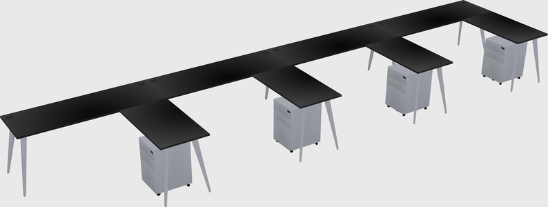 Modern L-shaped Office Desk