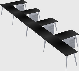 Modern l-shaped office desk