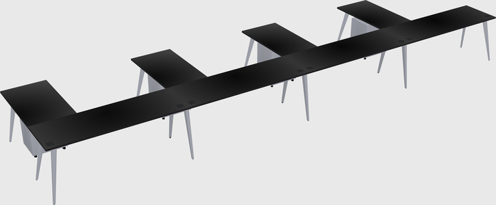 Modern l-shaped office desk