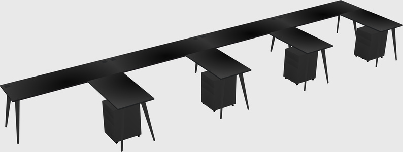 Modern L-shaped Office Desk