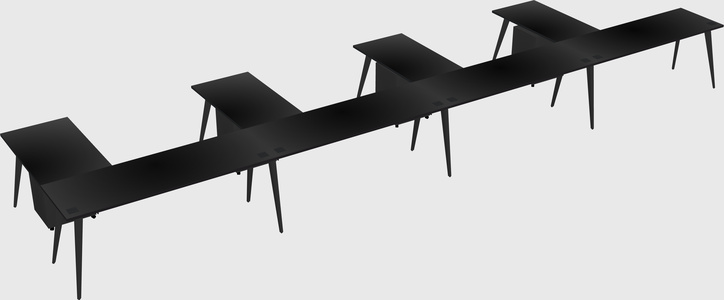 Modern l-shaped office desk