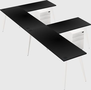 Modern l-shaped office desk