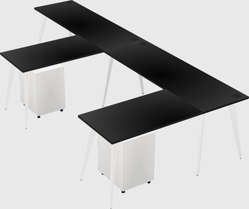 Modern l-shaped office desk