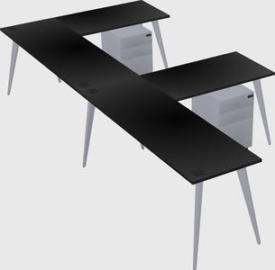 Modern l-shaped office desk