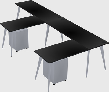 Modern l-shaped office desk