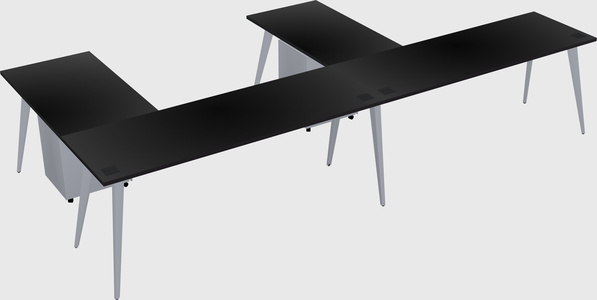 Modern l-shaped office desk