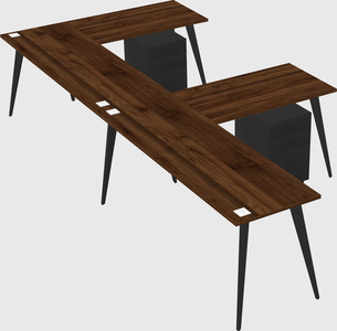Modern l-shaped office desk