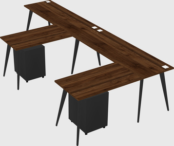 Modern l-shaped office desk