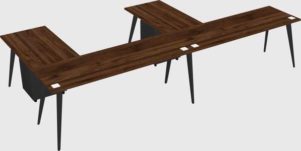 Modern l-shaped office desk