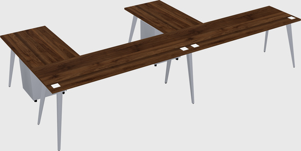 Modern l-shaped office desk