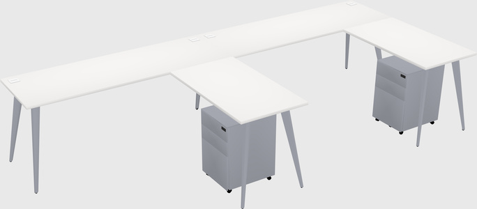 Modern L-shaped Office Desk
