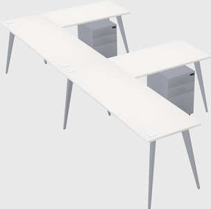 Modern l-shaped office desk