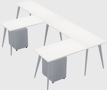 Modern l-shaped office desk