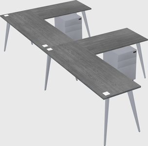 Modern l-shaped office desk