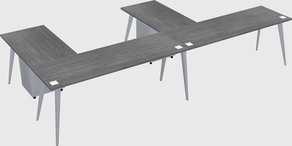 Modern l-shaped office desk