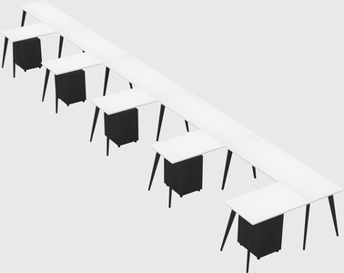 Modern l-shaped office desk
