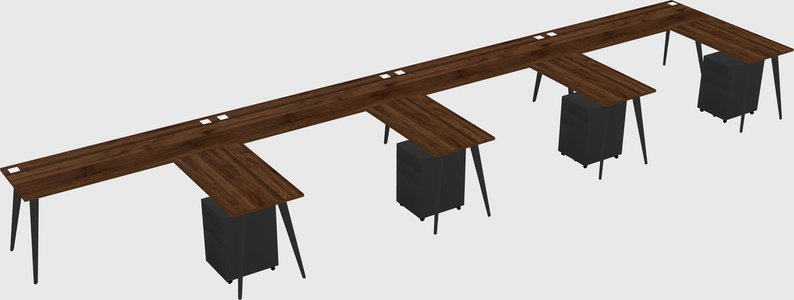 Modern L-shaped Office Desk