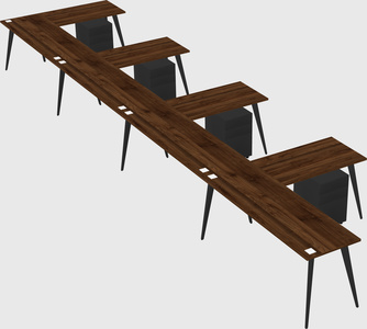 Modern l-shaped office desk
