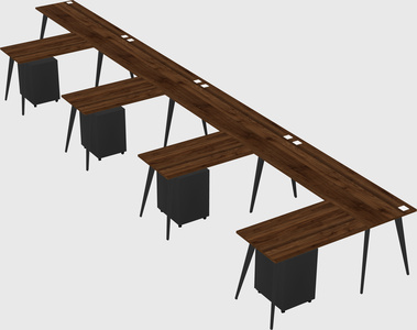 Modern l-shaped office desk