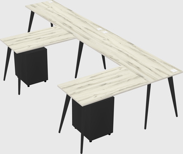 Modern l-shaped office desk