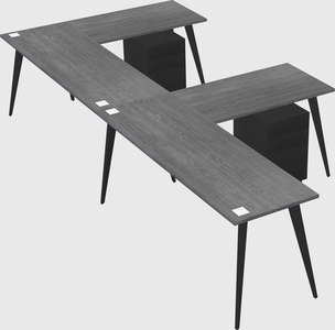 Modern l-shaped office desk