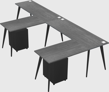 Modern l-shaped office desk