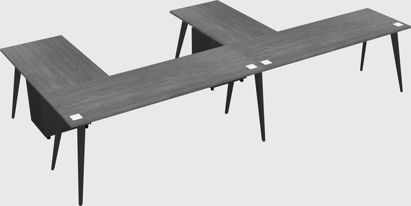 Modern l-shaped office desk