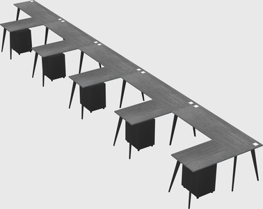 Modern l-shaped office desk