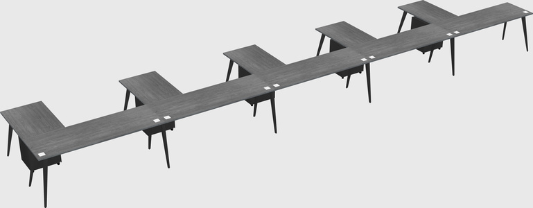 Modern l-shaped office desk