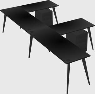 Modern l-shaped office desk