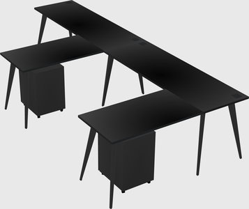 Modern l-shaped office desk