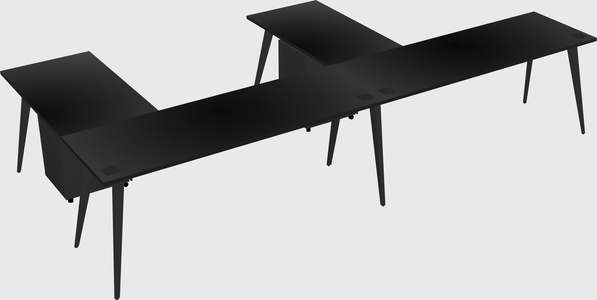 Modern l-shaped office desk