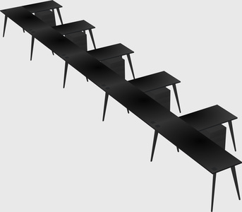 Modern l-shaped office desk