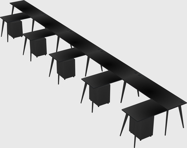Modern l-shaped office desk
