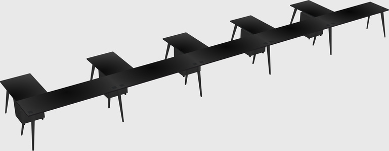 Modern l-shaped office desk
