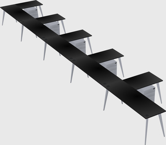Modern l-shaped office desk
