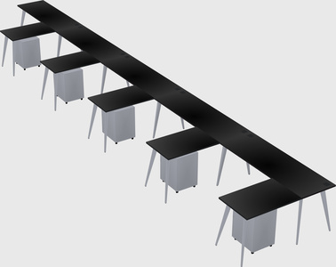 Modern l-shaped office desk
