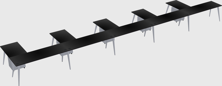 Modern l-shaped office desk