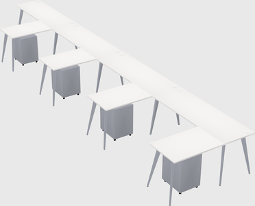 Modern l-shaped office desk