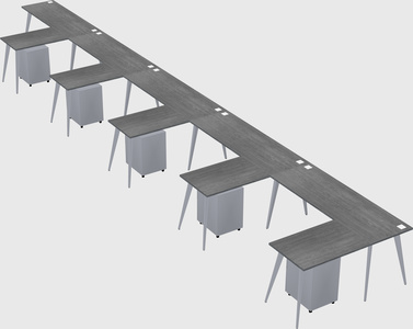 Modern l-shaped office desk