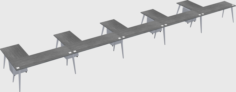 Modern l-shaped office desk